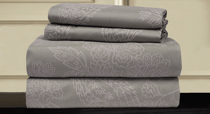 PRINTED PAISLEY SHEET SET TAUPE